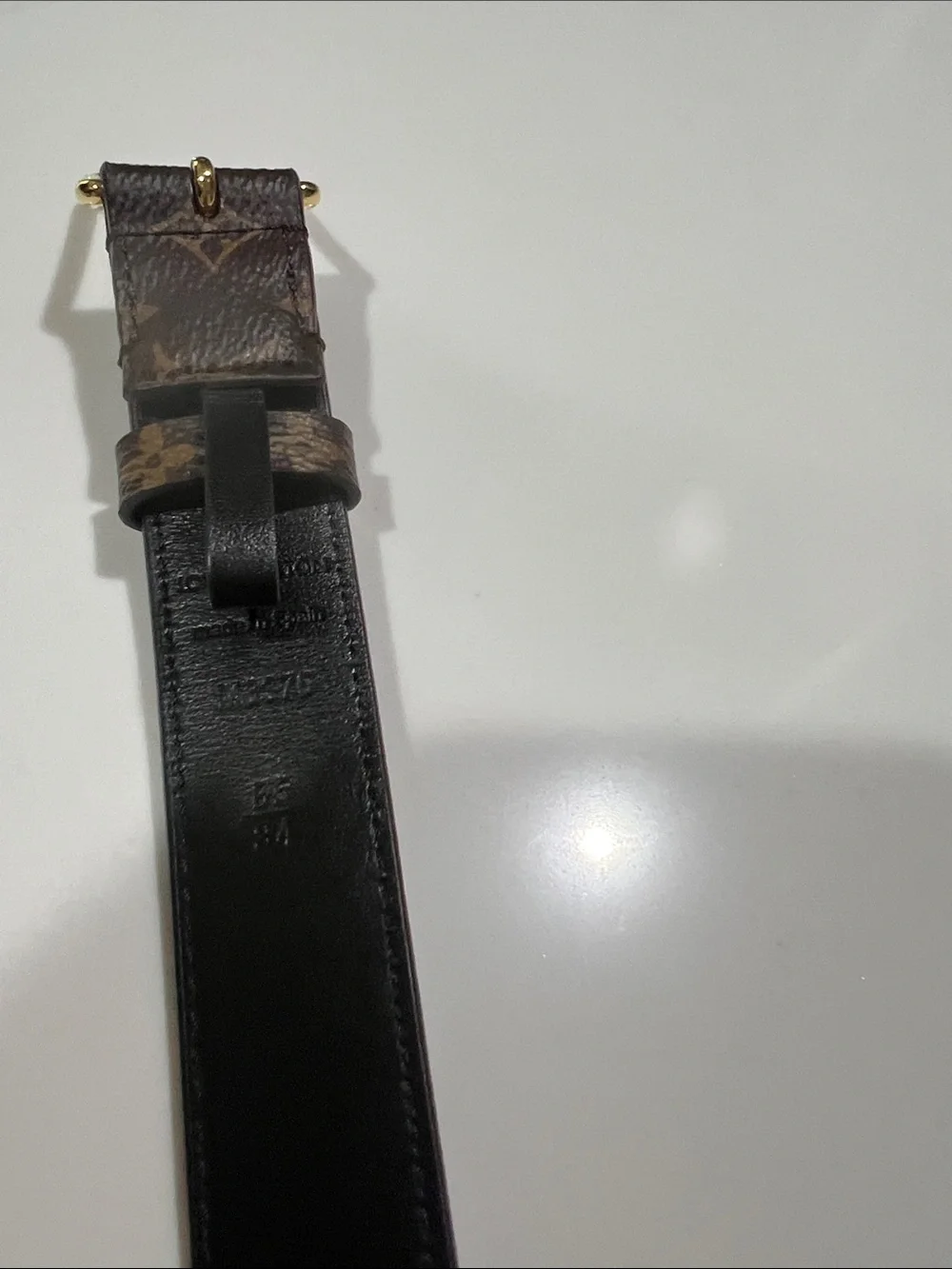 Louis Vuitton new Monogram Belt with Gold Star Motif. Size 85/34. New never worn